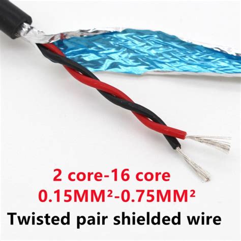 Twisted Pair Shielded Cable Wire 2 4 6 10 12 Core 26 24 Awg 1 Meter