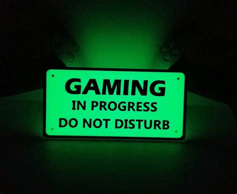 Gaming In Progress 3d Printed Sign Etsy