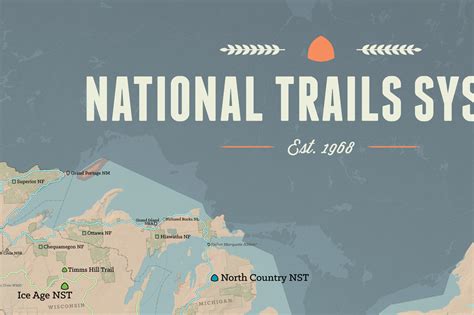 Us National Trails System Map 24x36 Poster Best Maps Ever