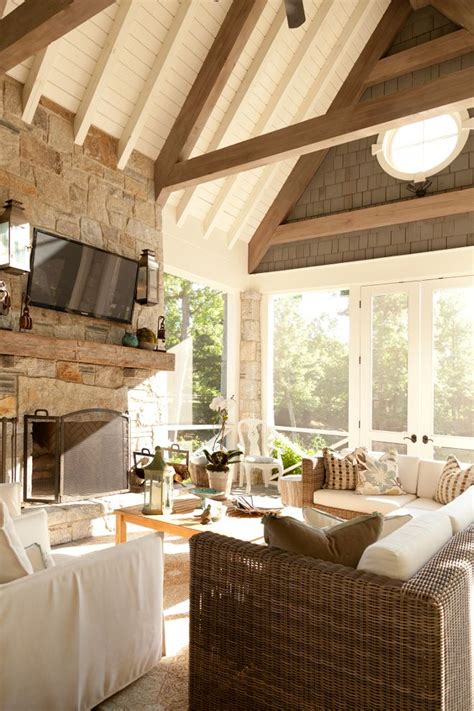 For starters, the porch will absolutely have a vaulted ceiling. Screened in porch with vaulted ceiling. Screen porch trim ...