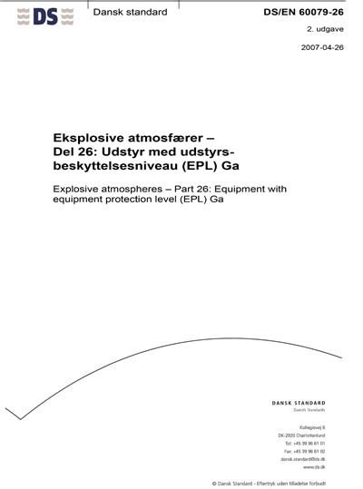 DS EN 60079 26 2007 Explosive Atmospheres Part 26 Equipment With