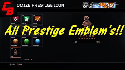 Bo3 Zombies All Prestige Emblems Revealed Youtube