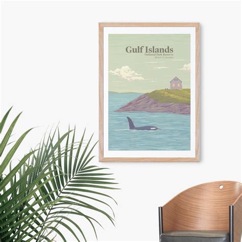 Gulf Islands National Park Canada Travel Poster Print By Bucket List