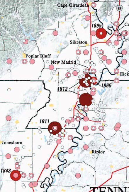 New Madrid Seismic Zone Maps Of Past Quake Activity New Madrid