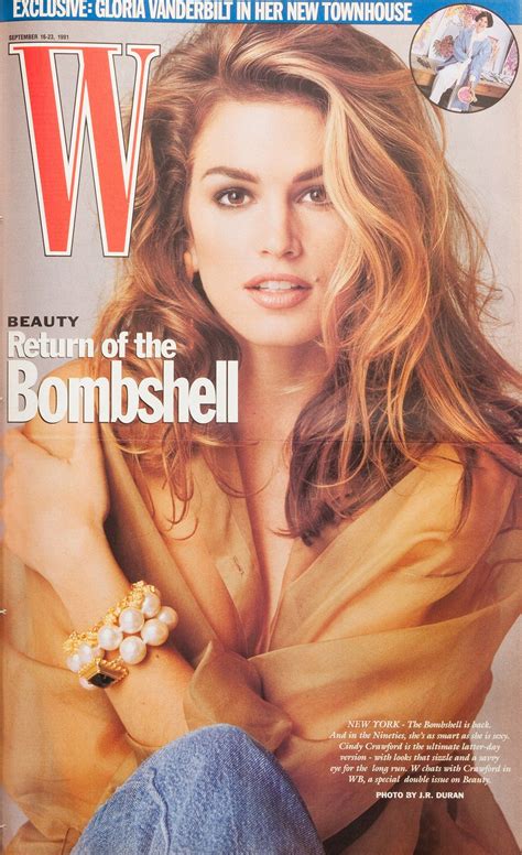 Cindy Crawford On The Cover Of W Magazine September 1991 Cindy Crawford