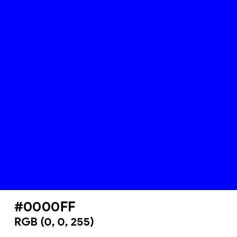 Blue Color Hex Code Is 0000ff