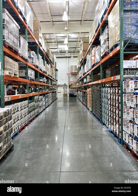 Costco Wholesale Warehouse Interior Stock Photo Alamy