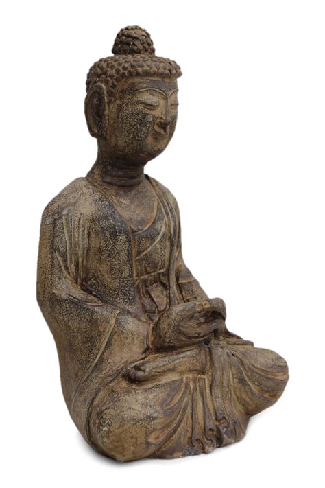Vorallem in der nähe eines gartenteichs oder verschiedenen pflanzen, sieht eine gartenstatue besonders gut aus. Buddha Figuren aus Stein für den Garten online kaufen ...