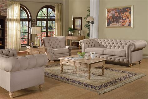 Living room interior with tv and sofa back view at night time. 2pc Sofa Set Beige Fabric Traditional Living Room | Hot ...