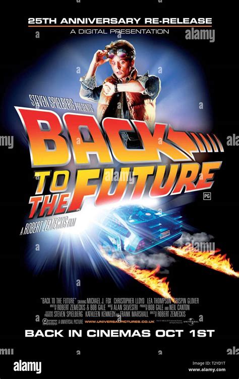 Póster De Michael J Fox Regreso Al Futuro 1985 Fotografía De Stock