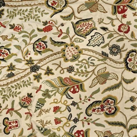 Two Crewelwork Hangings Jacobean Embroidery Crewel Embroidery