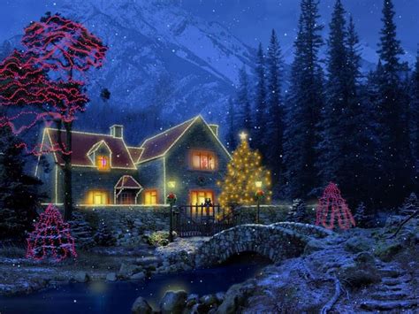 Free Download 3d Christmas Cottage Desktoplaptop Wallpaper Listed In