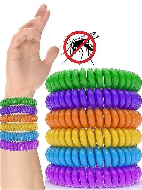 12 Pack All Natural Deet Free Mosquito Repellent Bracelets Long