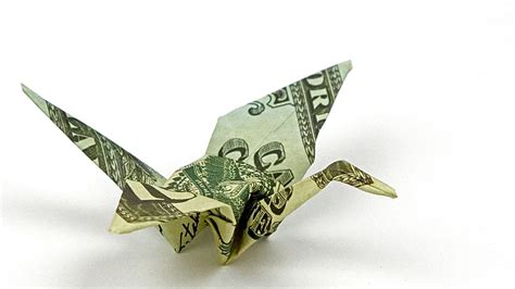 Dollar Bill Origami Crane Bird Money Folding Tutorial In 4k Youtube
