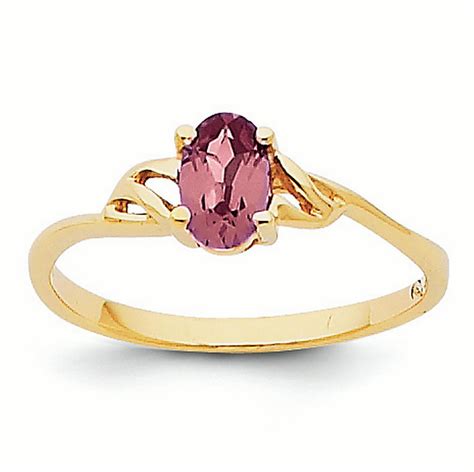 Ring Birthstone 14k Gold 4 Mm Rhodolite Garnet June Birthstone Ring