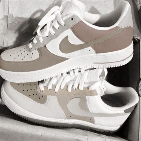 Mismatched Neutral Custom Nike Air Force 1s The Custom Movement