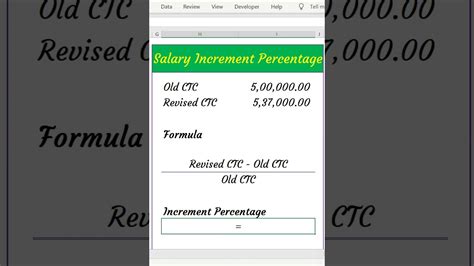 Excel Short Video Salary Increment Percentage Calculation In Excel
