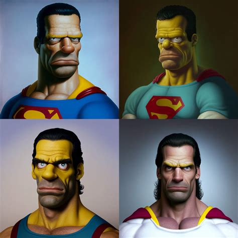 Artemiscop Homer Simpsons Superman Realistic Portr By Artemiscop On