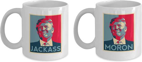 Amazon Com Anti Trump Coffee Mug Bundle Funny Democrat Gift Oz White Ceramic Tea Cups Set