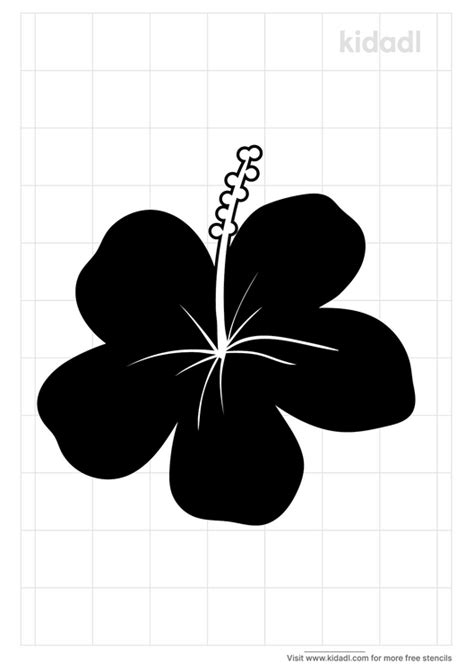 Hibiscus Stencils Free Printable Flowers Stencils Kidadl And