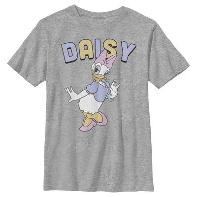 Boy S Disney Daisy Duck T Shirt Athletic Heather Medium Target