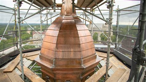 Look Up Renovated Cupola And Roof Crown Princetons Nassau Hall