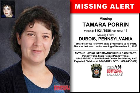 Tamara Porrin Age Now 44 Missing 11211986 Missing From Dubois Pa Anyone Having