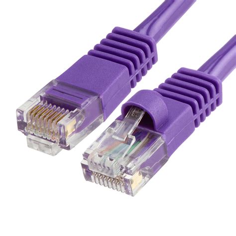 Rj45 Cat5e 350 Mhz Ethernet Network Cable 15feet Purple