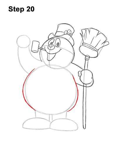 how to draw frosty the snowman video and step by step pictures
