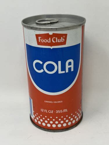 Vintage Food Club Cola Soda Metal Tin Pop Drink Can 12 Oz 355ml Skokie