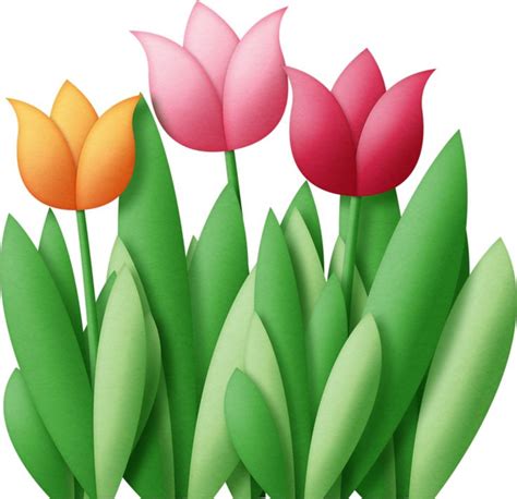 Free Clip Art Flowers Tulips Tulips Bouquet Of Flowers Spring