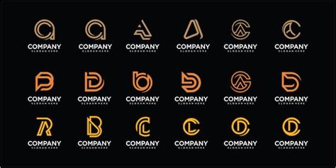 Huruf Simbol Ilustrasi Konsep Desain Logo Alfabet Vektor Konsep Logo