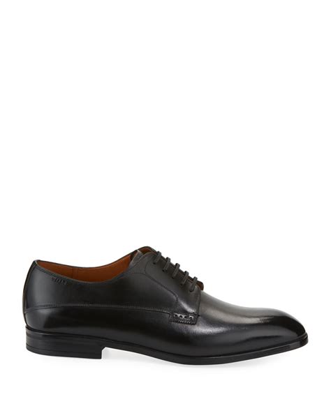 Bally Latour Classic Leather Derby Shoe Black Modesens