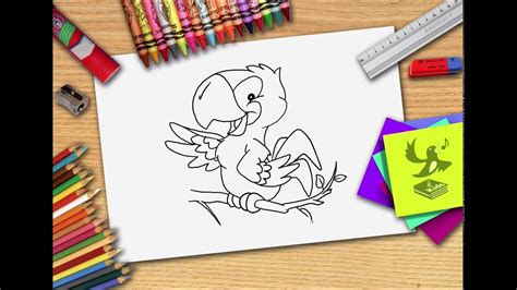 Makkelijk een oog leren tekenen! Hoe teken je een papegaai? Zelf een papegaai leren tekenen ...