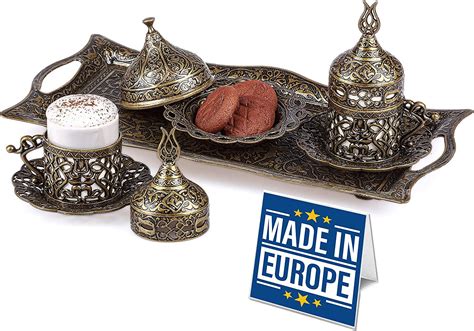 Amazon Com Crystalia Turkish Coffee Espresso Cup Set Arabic Greek