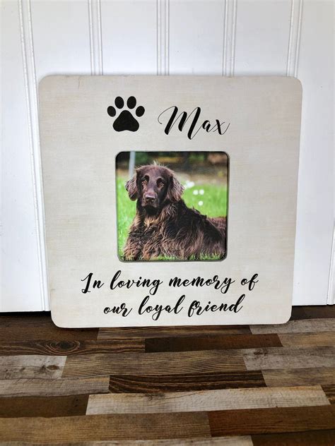 Pet Loss Memorial Picture Frame in Loving Memory of Our Loyal | Etsy