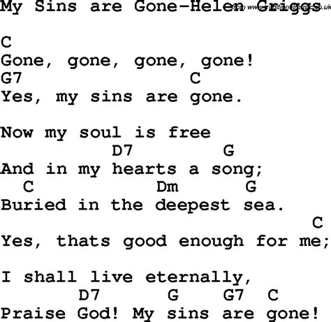 Christian Childrens Song My Sins Are Gone Helen Griggs Lyrics