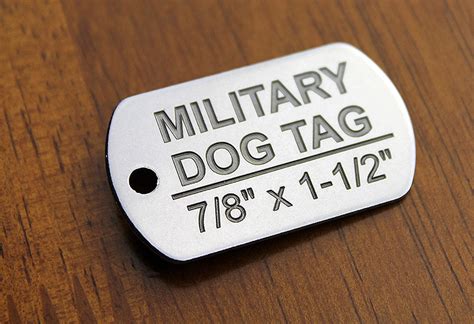 Deep Engraved Stainless Steel Pet Id Tag Military Dog Tag 78 X1 1