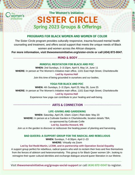 Sister Circle — The Womens Initiative