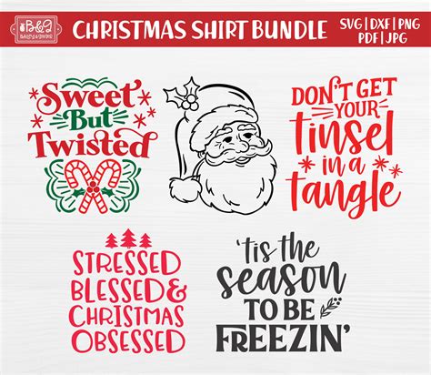 christmas svg bundle cute and funny christmas svg cut files for etsy