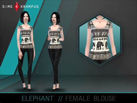 Sims4krampus Tribal Elephant Blouse