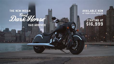 Powder coated wheels, apes & custom exhaust. The New Indian Chief Dark Horse - YouTube