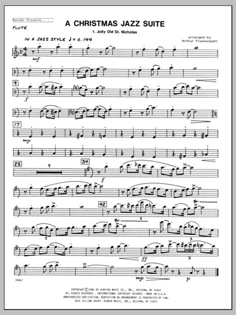 Christmas Jazz Suite A Flute Sheet Music Arthur