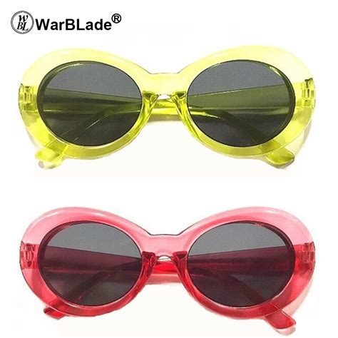 Clout Goggle Kurt Cobain Glasses Oval Sunglasses Ladies Trendy 2018 Hot