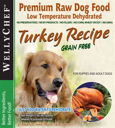 Serve the raw bella & duke meal at room temperature. WellyChef - Dehydrated Raw Dog Food - Turkey 2lbs - Biopaw