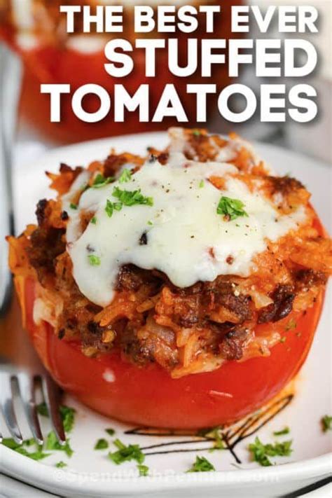 That is how i found the amazing combo that is my spicy summer sausage skillet! Stuffed Tomatoes are filled with a meat and rice filling ...