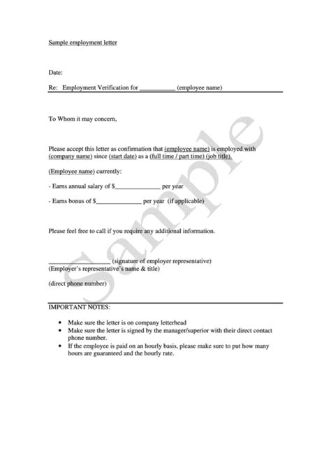 sample employment confirmation letter template printable pdf download