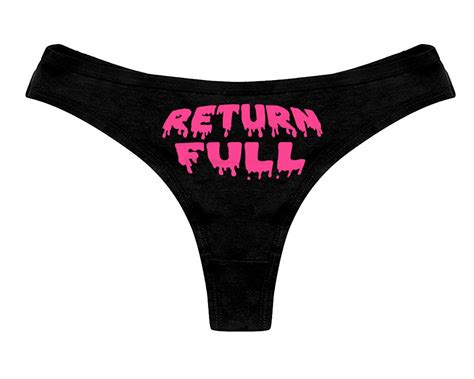 Return Full Thong Panties Hotwife Cumslut Sexy Slutty Funny Cuckold BBC Bachelorette Party