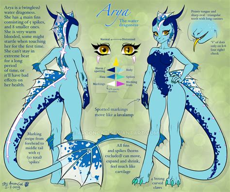 Arya The Dragoness Anthro Ref By Arooncat On Deviantart
