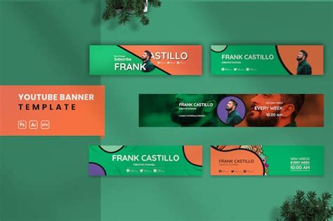 Modern Youtube Banner Design Template Place